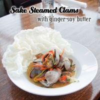Sake Steamed Clams with Ginger Soy Butter