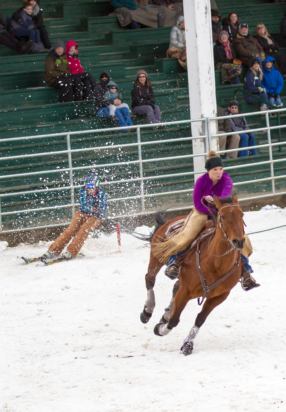 And They're Off ! Skijoring in Sandpoint, ID Winter Carnival 2014 via J5MM.com